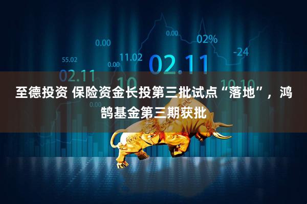 至德投资 保险资金长投第三批试点“落地”，鸿鹄基金第三期获批