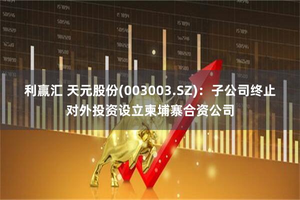 利赢汇 天元股份(003003.SZ)：子公司终止对外投资设立柬埔寨合资公司